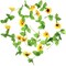 2 Pcs 7.8FT Artificial Sunflowers Garland Silk Fake Yellow Flower Ivy Vines Sunflower